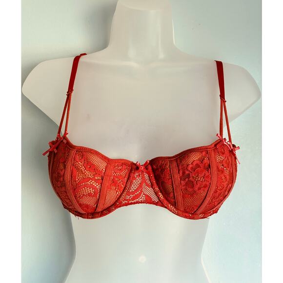 Adore Me Push Up Bra 34B Orange - Picture 1 of 9